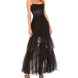 BCBGMAXAZRIA Corset Tulle Gown